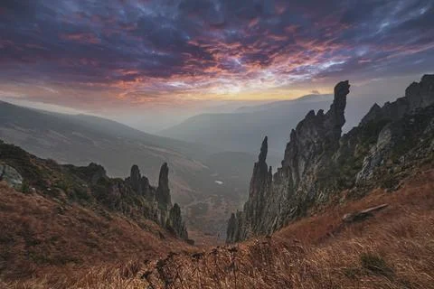 Dramatic mountain landscape. 스톡 사진