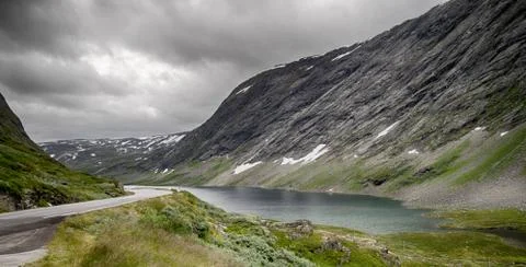 Dramatic mountain landscape in Scandinavia Stock Photos