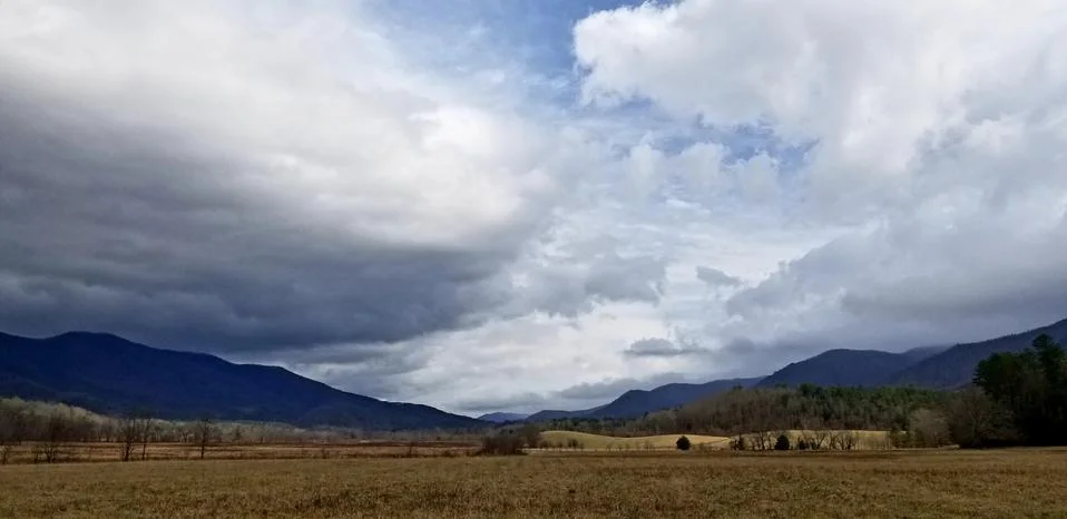 Dramatic Mountain Pasture Sky Stock Photos