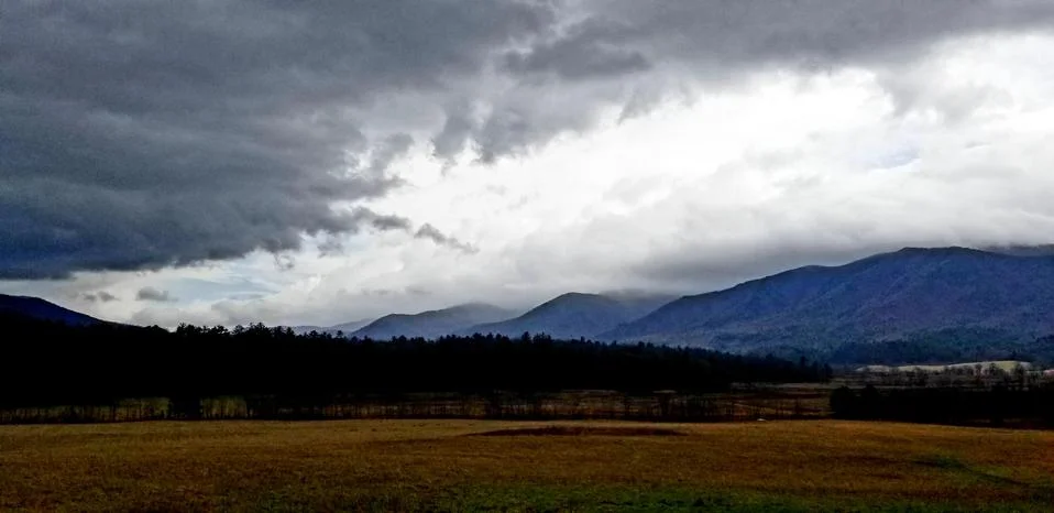 Dramatic Mountain Pasture Sky  Stock Photos