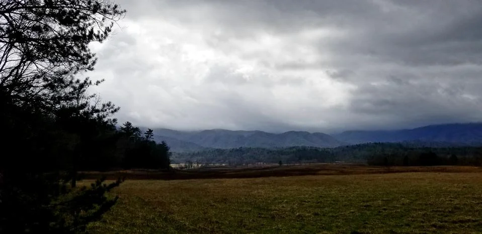 Dramatic Mountain Pasture Sky Stock Photos