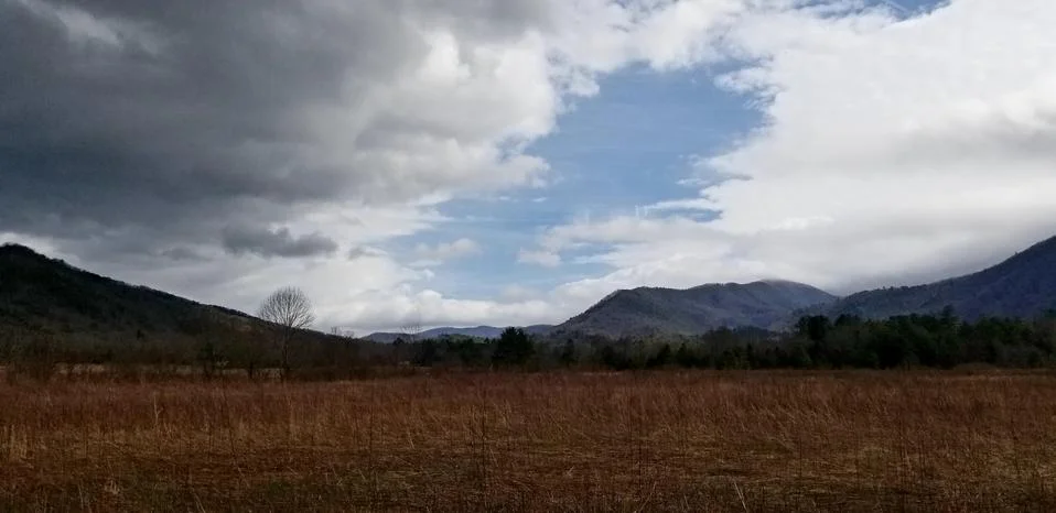 Dramatic Mountain Pasture Sky Stock Photos
