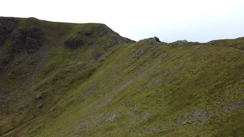 Dramatic Mountain Ridge - Swirral Edge, Helvellyn Stock Footage 292131849