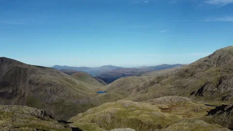 Dramatic mountain scenery in The Lake District, England Stock Footage 292131537