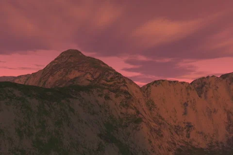 Dramatic Mountain Sunset Stock Footage 65217