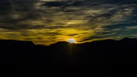 Dramatic Mountain Sunset Landscape Video stock 332079059