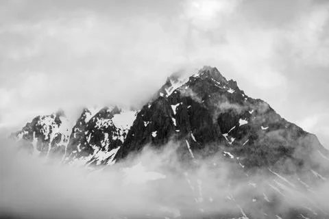 Dramatic mountain view Stock Photos