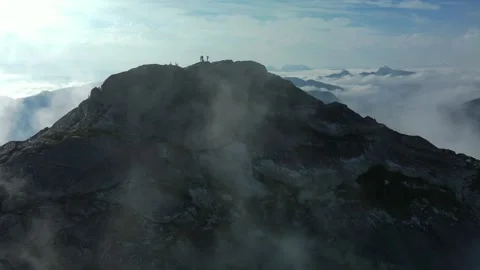 Dramatic mountains, drone shot Stock Footage 289576233