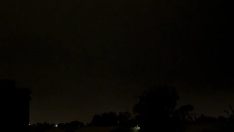 A dramatic mounted slow motion shot of a desert lightning strike in a Stock Footage 125200590