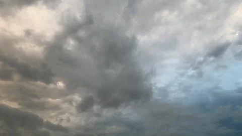 Dramatic Movement of Storm Clouds at Sunset Stock Footage 300350019