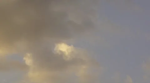 Dramatic moving cloud from sunset to blue hour Stock Footage 49121995