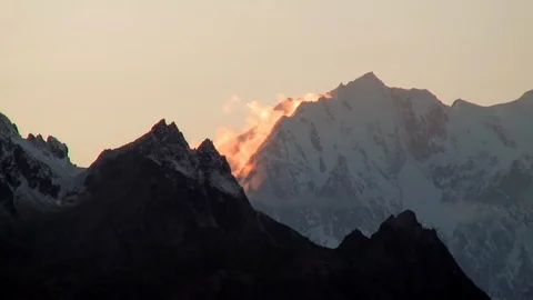 Dramatic Mt. McKinley Ridges Stock Footage 92547334