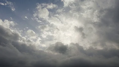Dramatic multilayer cloud formation Stock Footage 83480850
