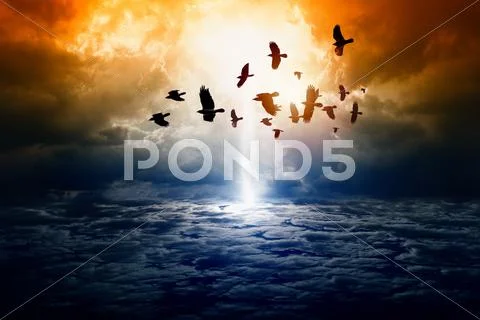 Dramatic nature background Stock Illustration