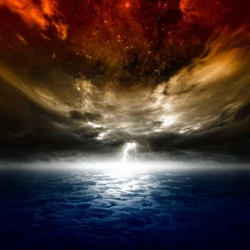 Dramatic nature background Stock Illustration