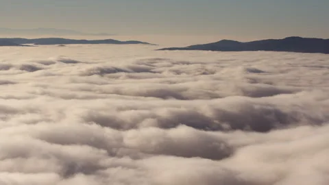 Dramatic nature landscapes from the top of the mountain with clouds in timelaps Stock Footage 241840055