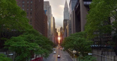 Manhattanhenge' phenomenon: Sun sets on New York's iconic skyline | The  Independent | The Independent