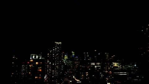 	Dramatic night lightning storm over downtown Toronto skyline. Stock Footage 347531705