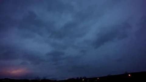 Dramatic Night Sky With Stormy Clouds Stock Video Pond5