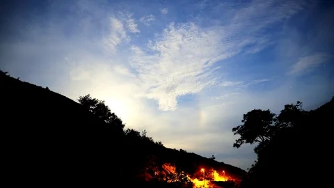 Dramatic night timelapse Stock Footage 99429333