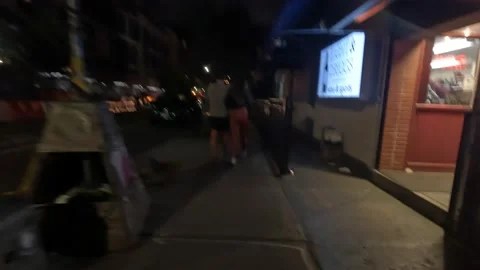 Dramatic night walk Stock-Footage 211140392