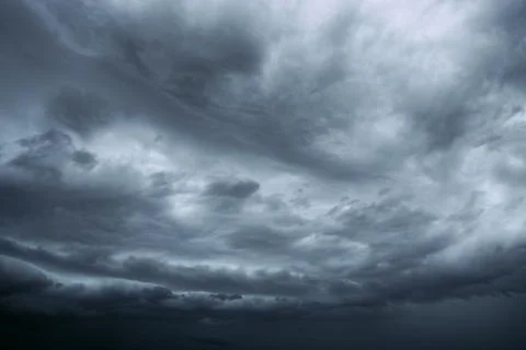 Dramatic nimbostratus clouds Stock Photos