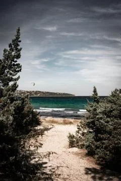 Dramatic ocean beach scene Stock Photos