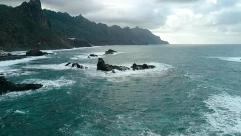 Dramatic Ocean Coast in Tenerife Stock-Footage 240614286
