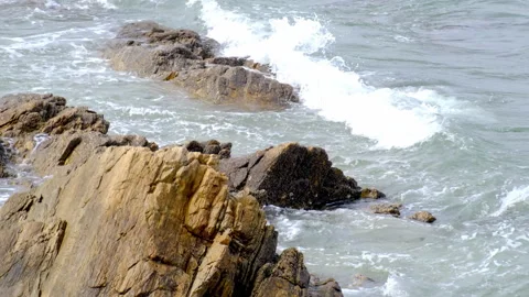 Dramatic Ocean Seascape and Powerful Waves Scenic Views Video stock 320821967