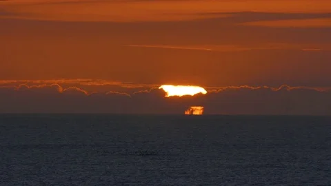 Dramatic Ocean Sunset Stock Footage 71942902