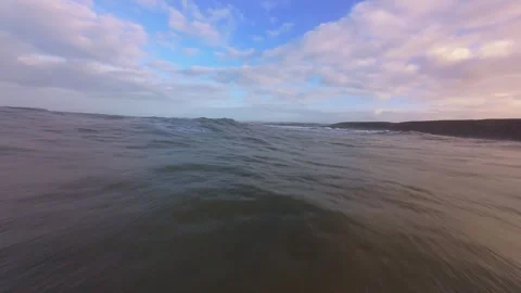 Dramatic ocean view from water level Stock Footage 344677108