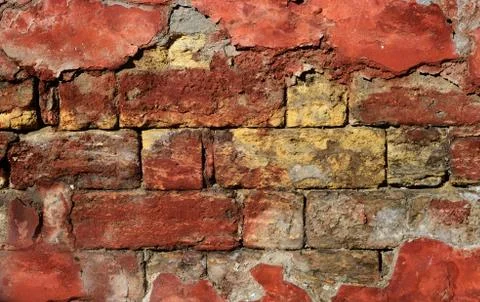 Dramatic old brick wall - creative background fo your grunge design Stock Photos