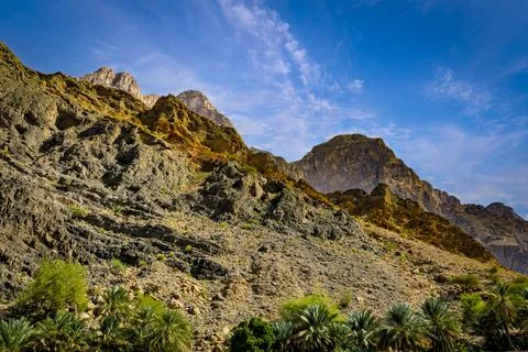 Dramatic Omani Mountain Rock Formation Stock Photos