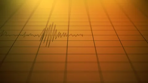 Dramatic Ominous Polygraph Test with Failed Lines - Retro Version Stock Footage 313707239
