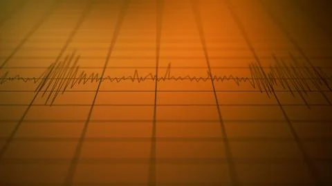 Dramatic Ominous Polygraph Test with Failed Lines - Retro Version 00193 Stock Photos