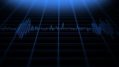 Dramatic Ominous Polygraph Test with Failed Lines - Digital Blue 00178 Stock Photos