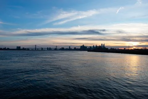 A Dramatic Orange and Blue Sunset at Graffiti Pier Stock Photos