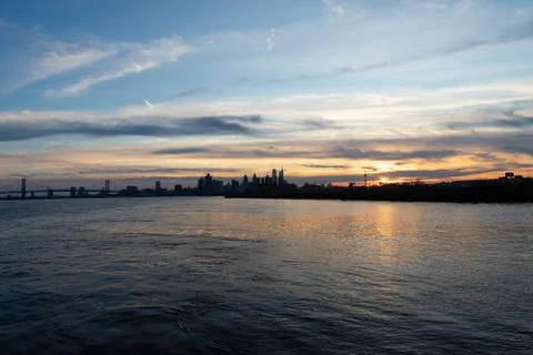 A Dramatic Orange and Blue Sunset at Graffiti Pier Stock Photos