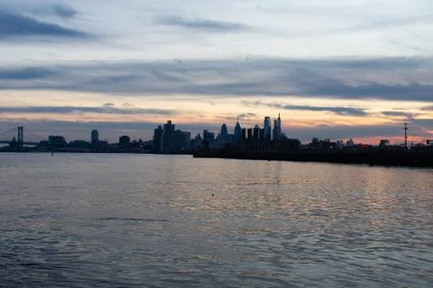A Dramatic Orange and Blue Sunset at Graffiti Pier Stock Photos