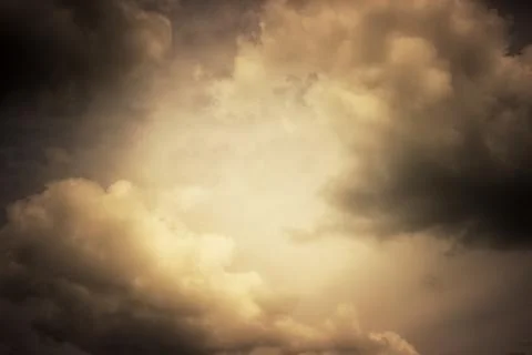 Dramatic orange cloud background stock photo Stock Photos