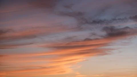 Dramatic orange gray purple sky and clouds at sunset for background, colorful Stock Photos