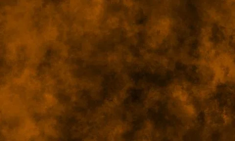Dramatic Orange Texture Background With Dark Smoke Cloud Atmosphere Stock Photos