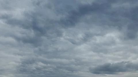 Dramatic Overcast Skies Featuring Varied and Striking Cloud Patterns All Around 写真素材