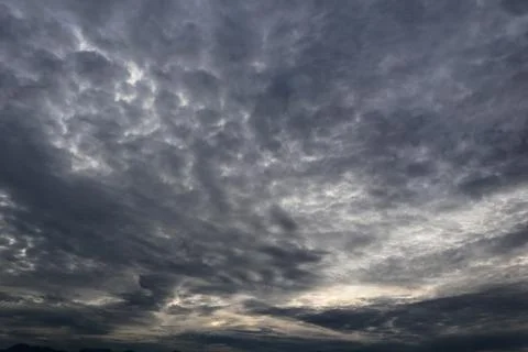 Dramatic Overcast Sky with Dark Stormy Clouds Stock-Fotos