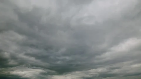 The Dramatic Overcast Sky Exhibits Rolling Clouds in a Captivating Display of Na Stock Footage 312720133