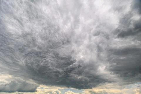 A Dramatic Overcast Sky Featuring Dynamic Cloud Patterns with Beautiful Textures Stock Photos