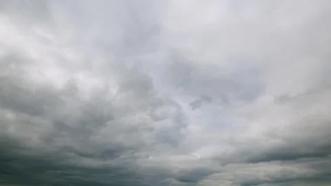 Dramatic Overcast Sky Featuring Varied and Intricate Cloud Patterns for Artistic Stock Photos