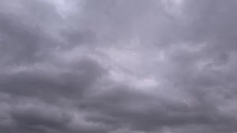 Dramatic Overcast Sky with Gray Clouds Timelapse, 4K Stock Footage 332397744