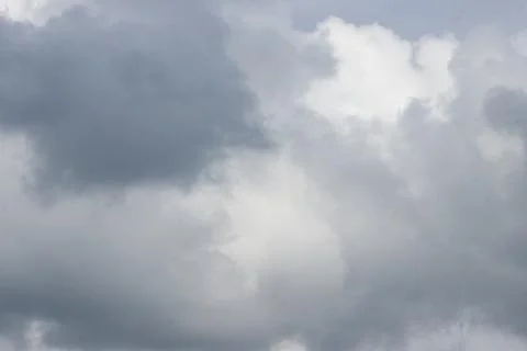 Dramatic Overcast Sky with Heavy Cumulus Clouds Texture Scenic White and Gr.. Stock Photos