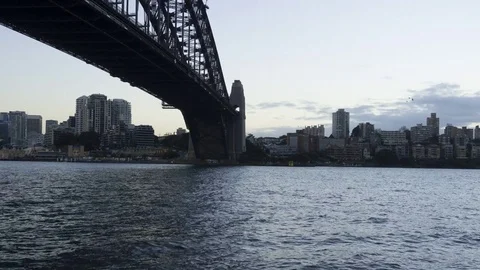 Dramatic panoramic time lapse of Sydney Harbour Stock Footage 83892788